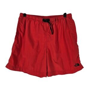 THE NORTH FACE WOMEN'S RED NYLON SHORTS WITH MESH LINING SIZE SMALL